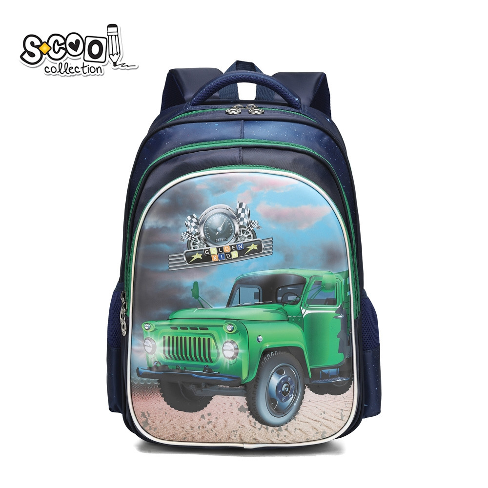 Ghiozdan 3D RACE, ergonomic, impermeabil, 2 compartimente, 41x31x24 cm - imagine 4